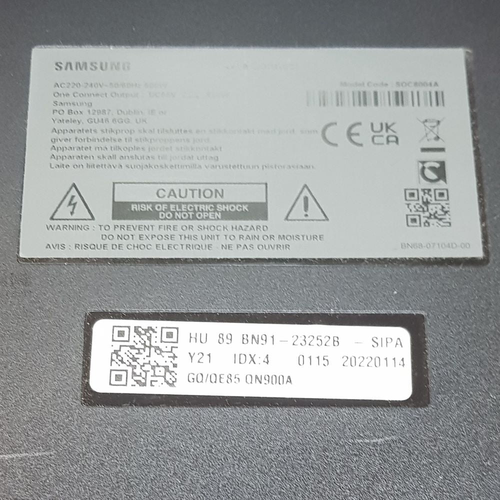 BN91-23252B Assy One Connect Box for Samsung TV  (SOC8004A - QE85QN900A) Digicare Ltd