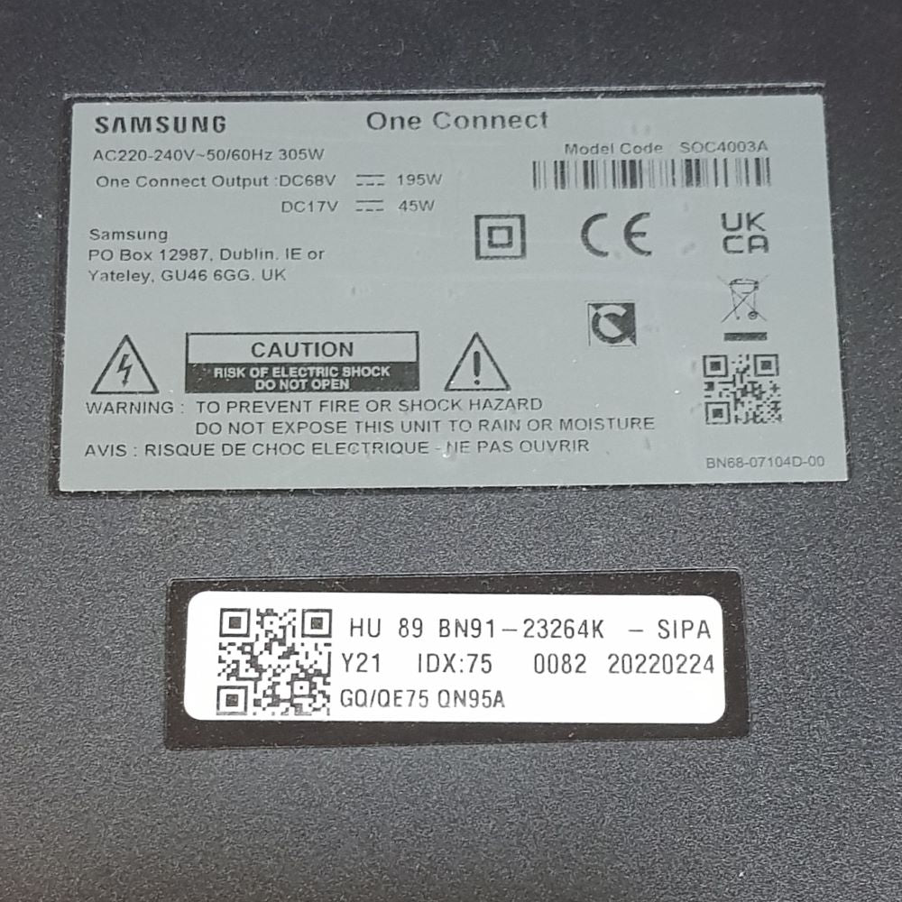 BN91-23264K Assy One Connect Box for Samsung TV  (SOC4003A - QE75QN95A) Digicare Ltd