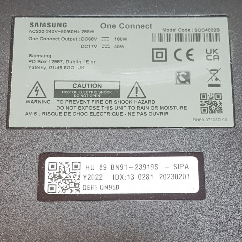 BN91-23919S Assy One Connect Box for Samsung TV (SOC4002B-65QN95B) Digicare Ltd