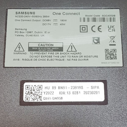 BN91-23919S Assy One Connect Box for Samsung TV (SOC4002B-65QN95B) Digicare Ltd